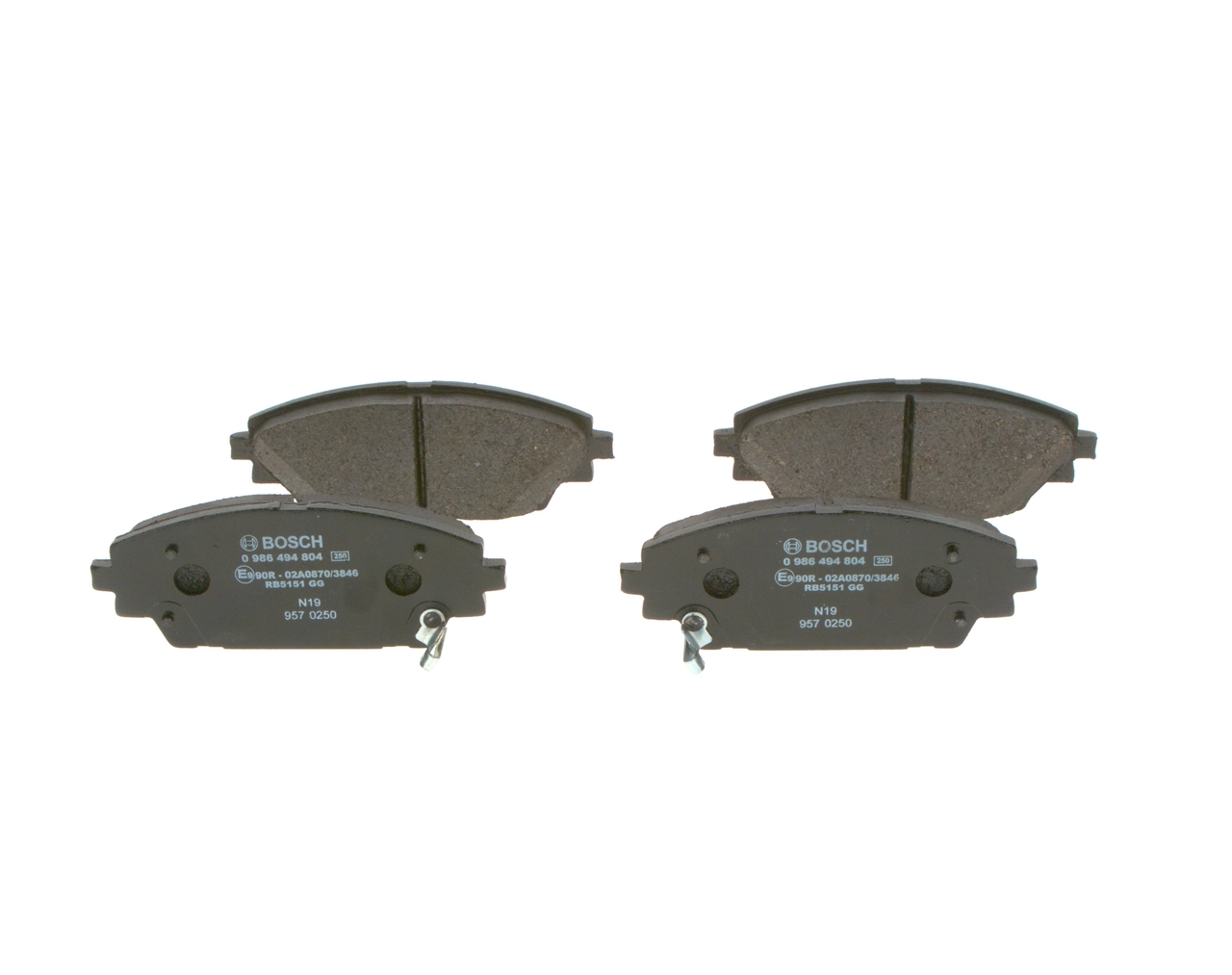 Купити 0986494804 Bosch Колодки гальмівні передні, дискові