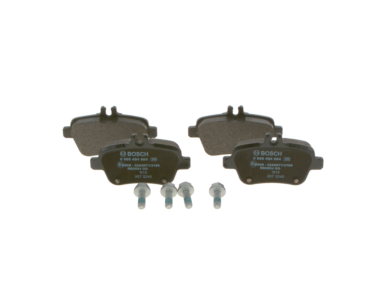 Задні гальмівні колодки Bosch 0986494664 ціна, від 41.38 USD