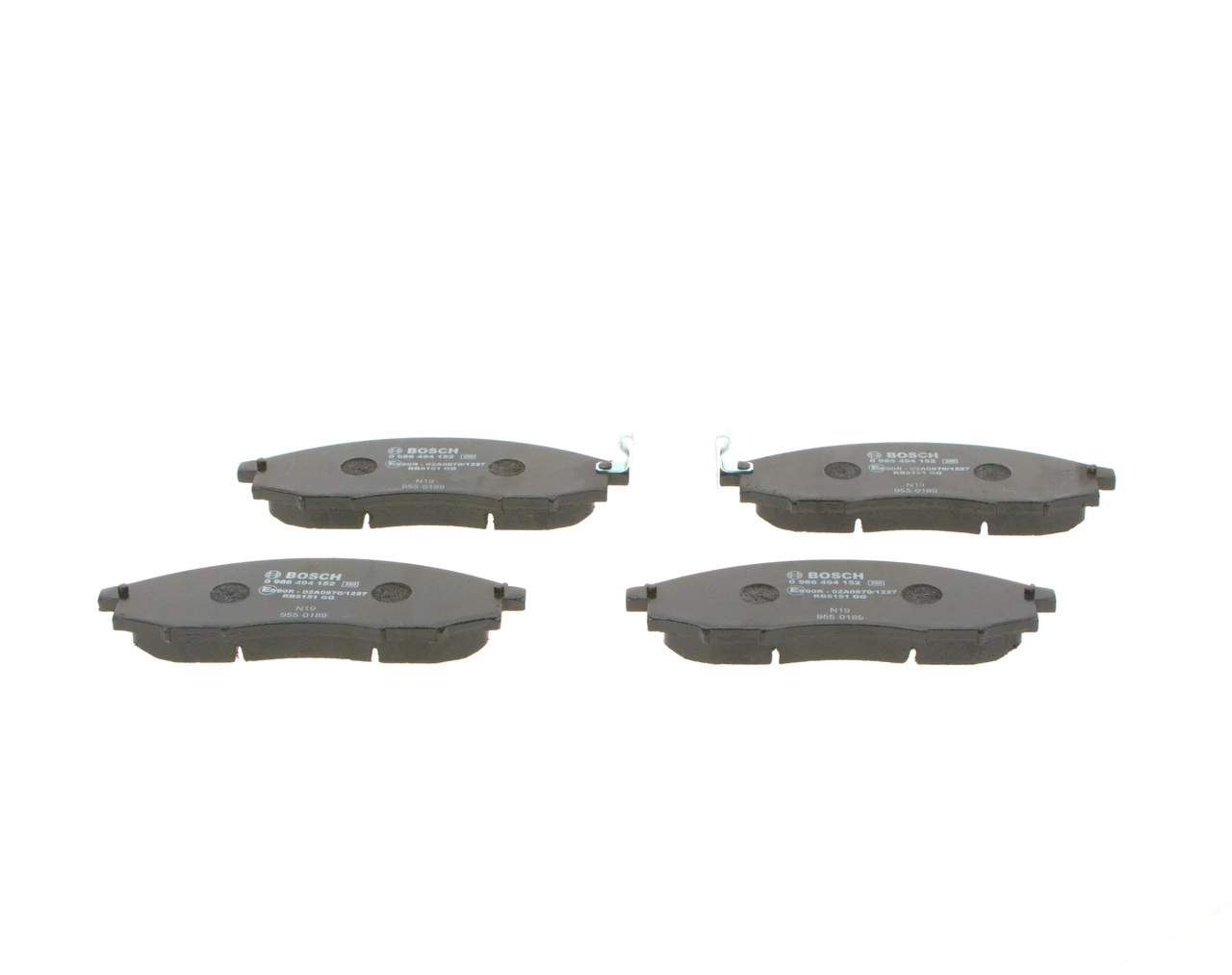 0986494152 Bosch Передні гальмівні колодки