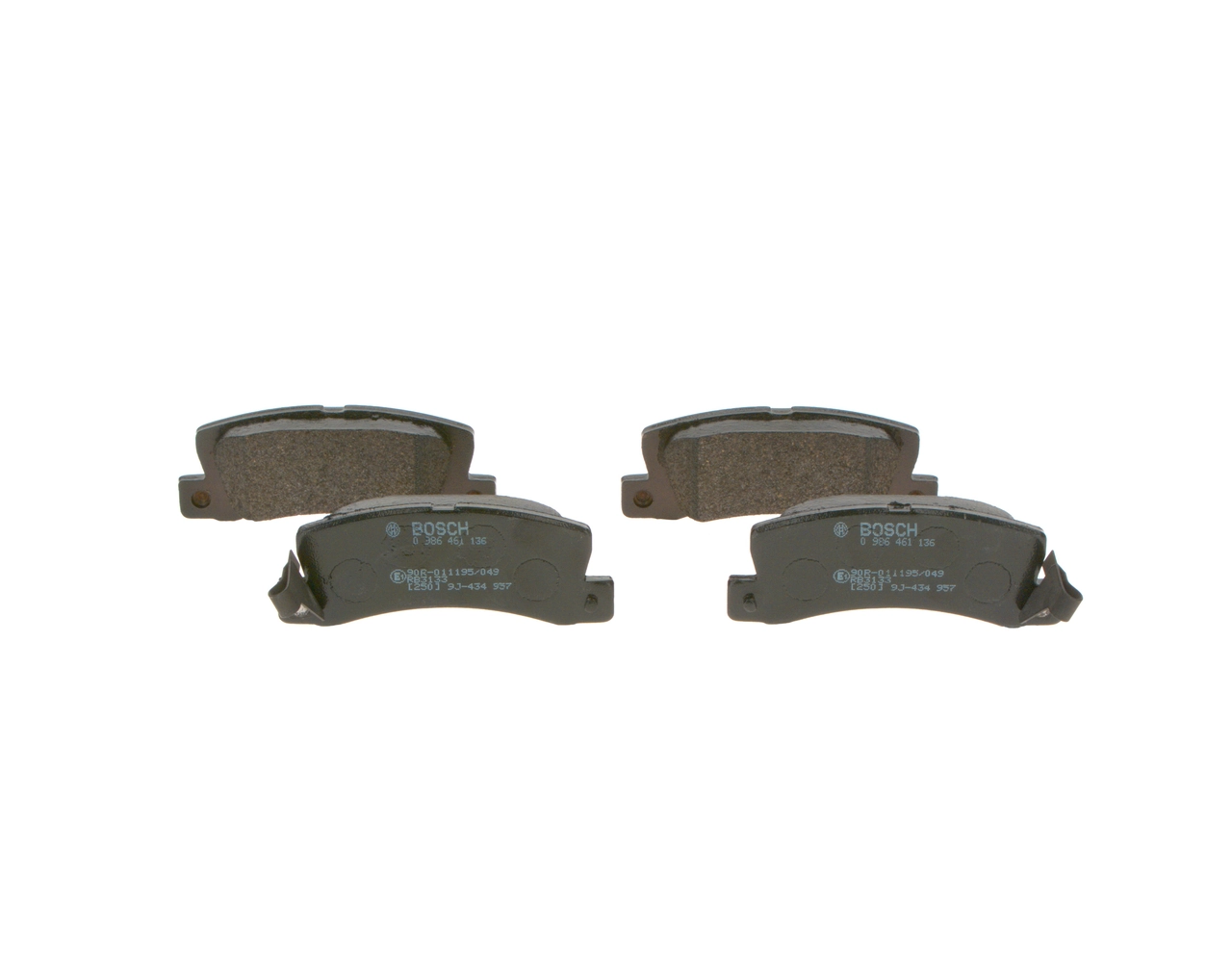0986461136 Bosch Колодки гальмівні задні, дискові