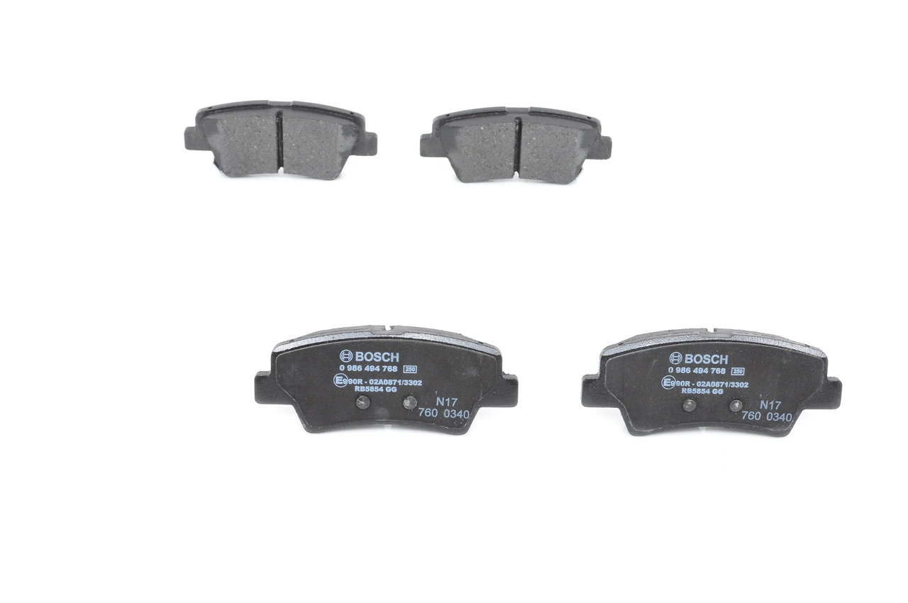 0986494768 Bosch Колодки гальмівні задні, дискові