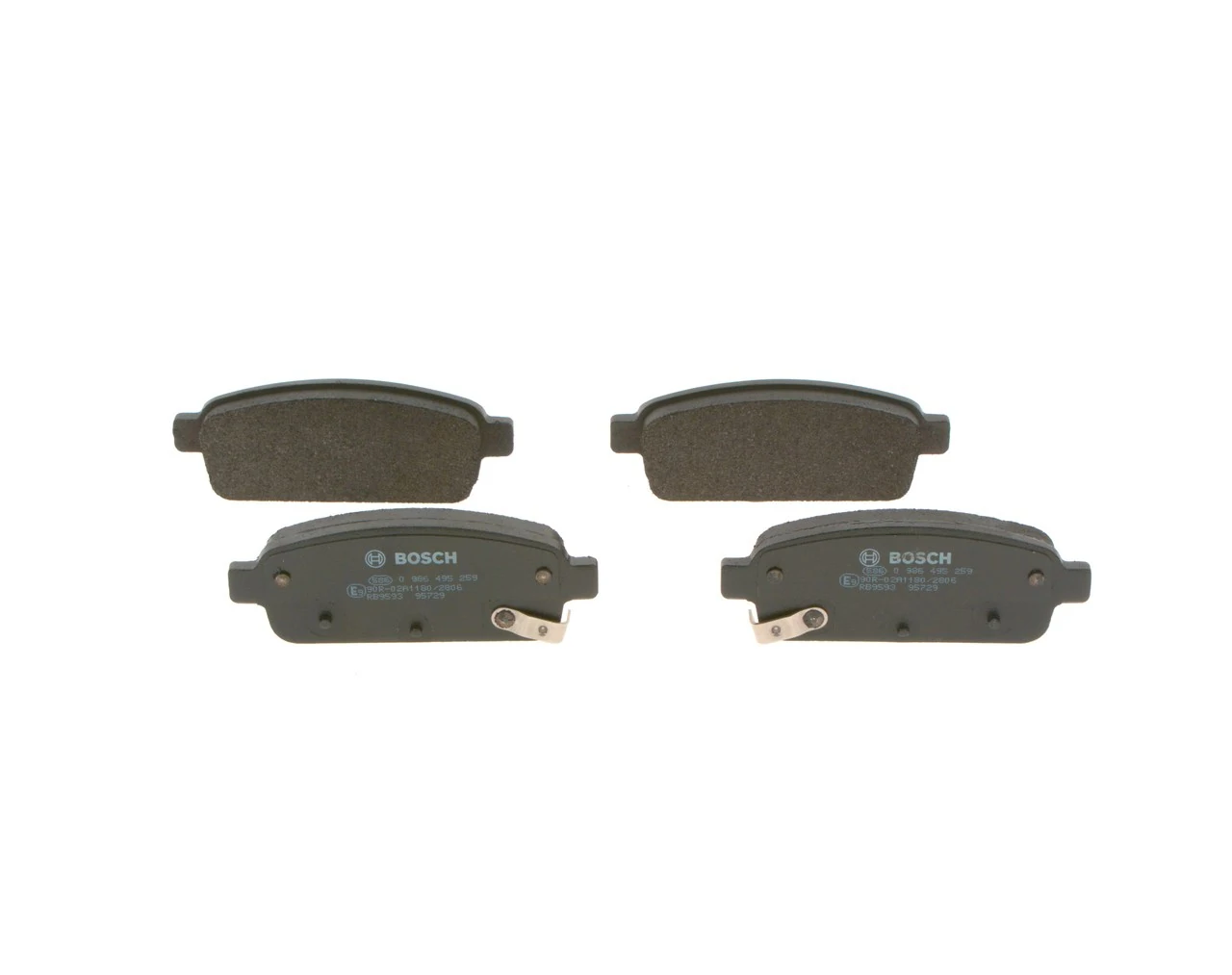 Задні гальмівні колодки Bosch 0986495259 ціна, від 19.27 USD
