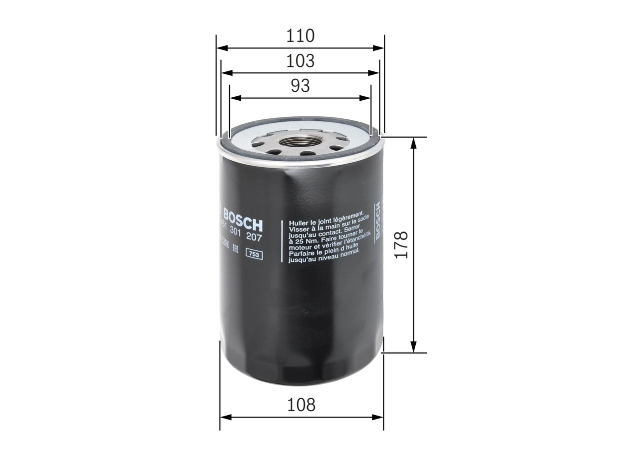 Масляний фільтр двигуна Bosch 0451301207 ціна, від 12.51 USD
