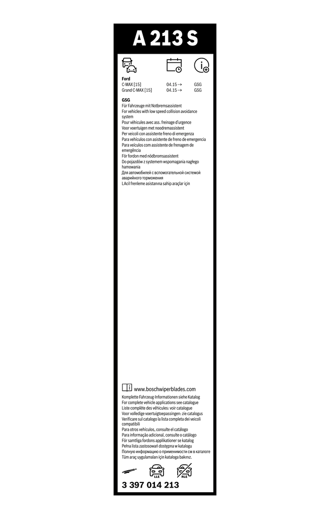 3397014213 Bosch Склоочисники лобового скла