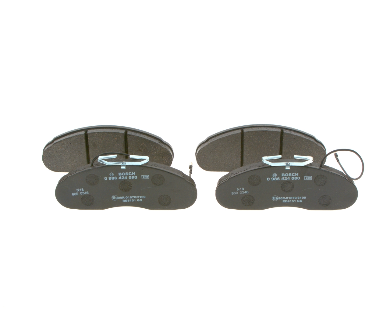 Гальмівні колодки Bosch 0986424080 ціна, від 27.77 USD
