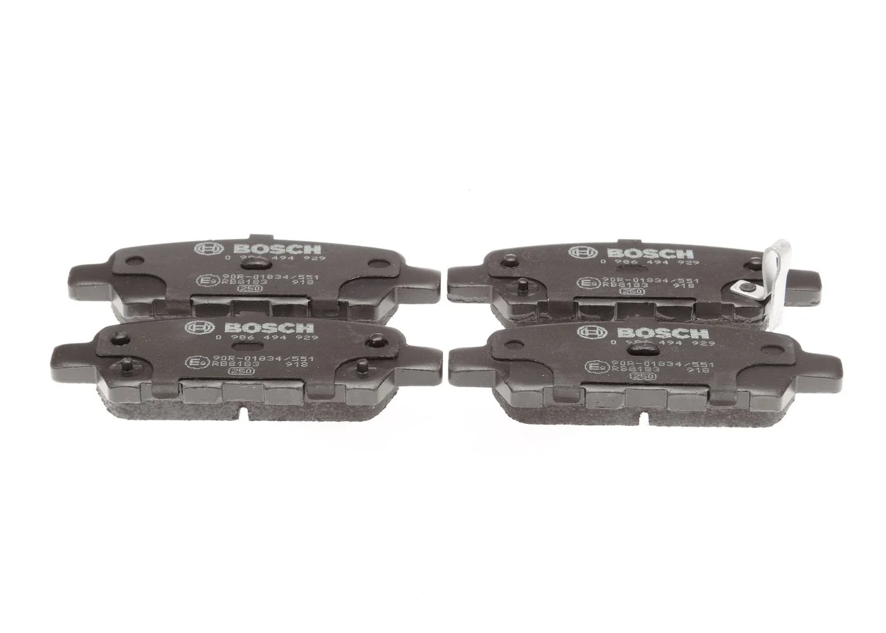 0986494929 Bosch Колодки гальмівні задні, дискові