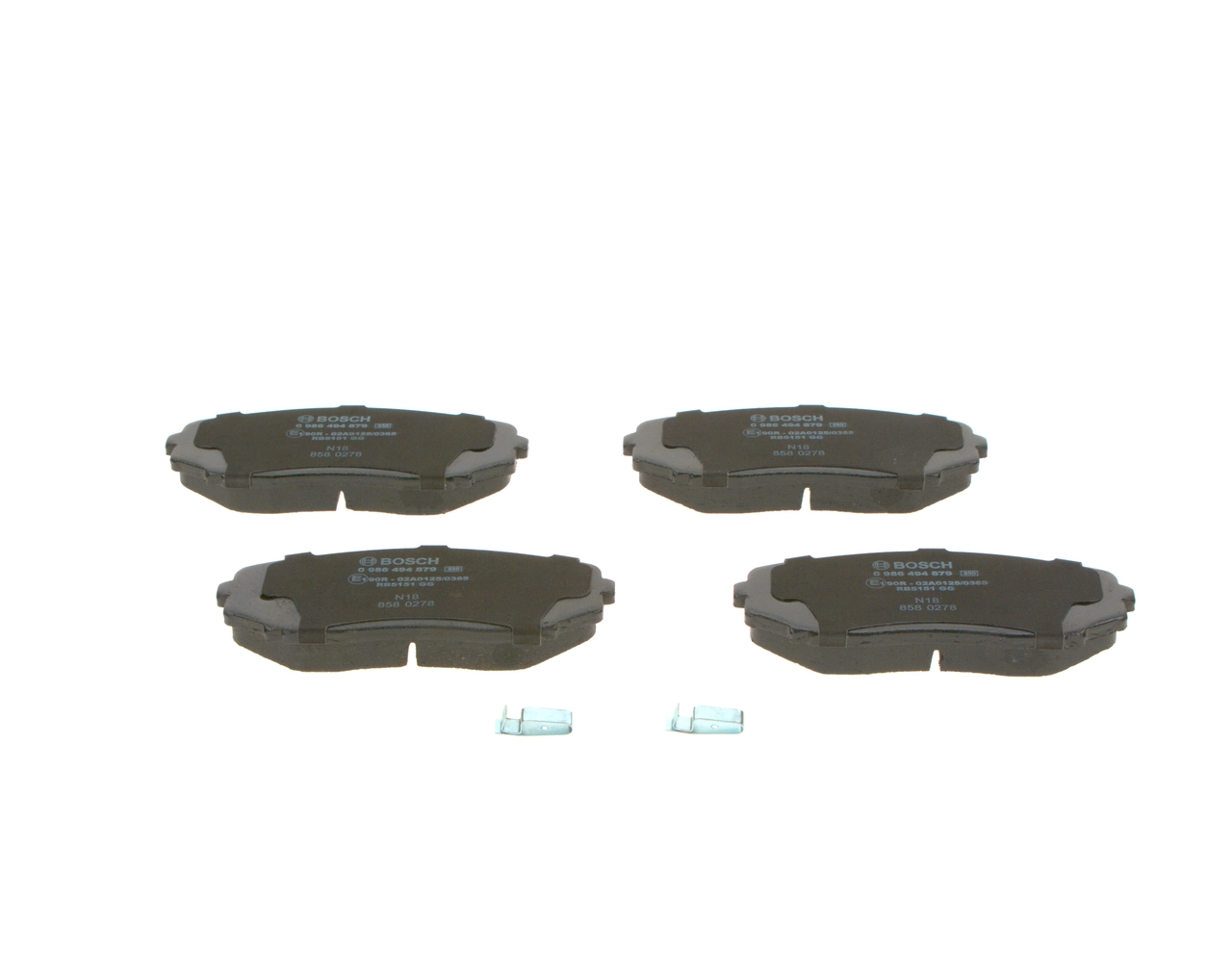 0986494879 Bosch Передні гальмівні колодки