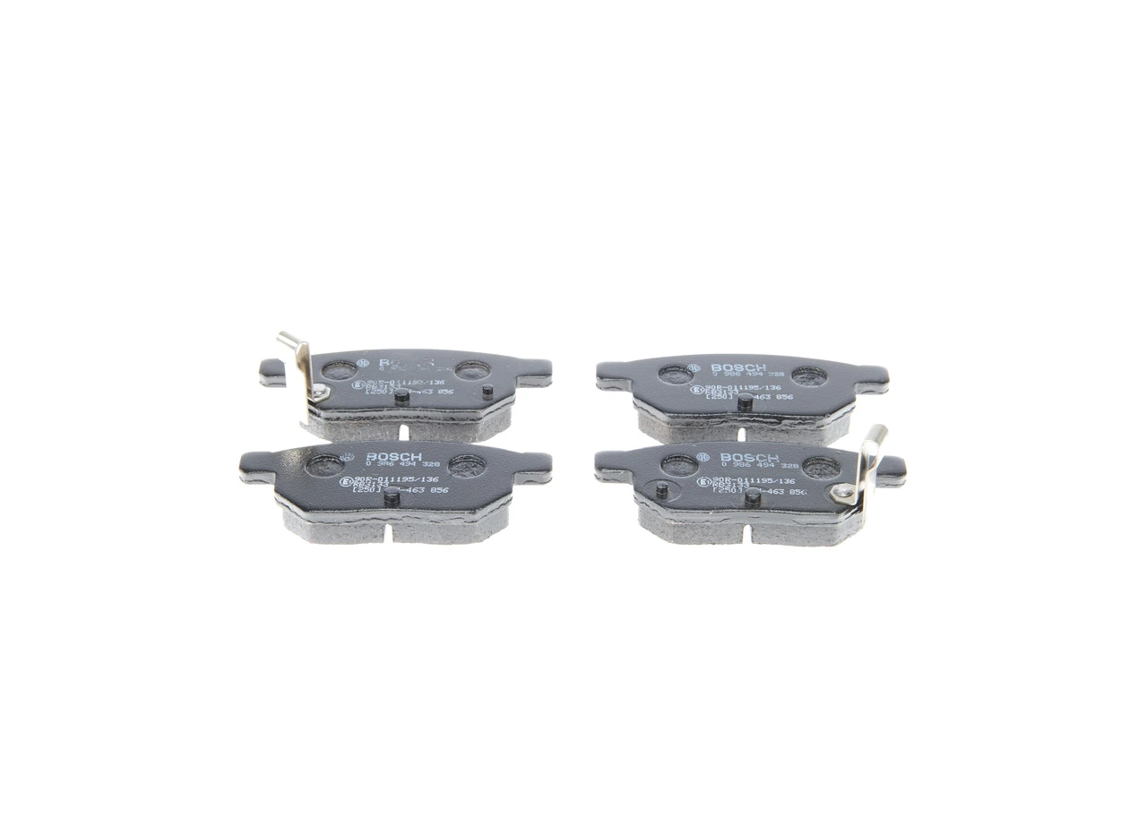 0986494328 Bosch Колодки гальмівні задні, дискові