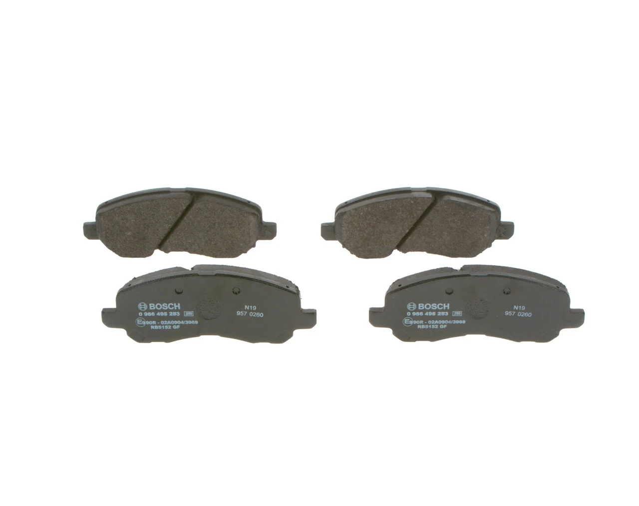 Передні тормозні колодки 0986495253 Bosch