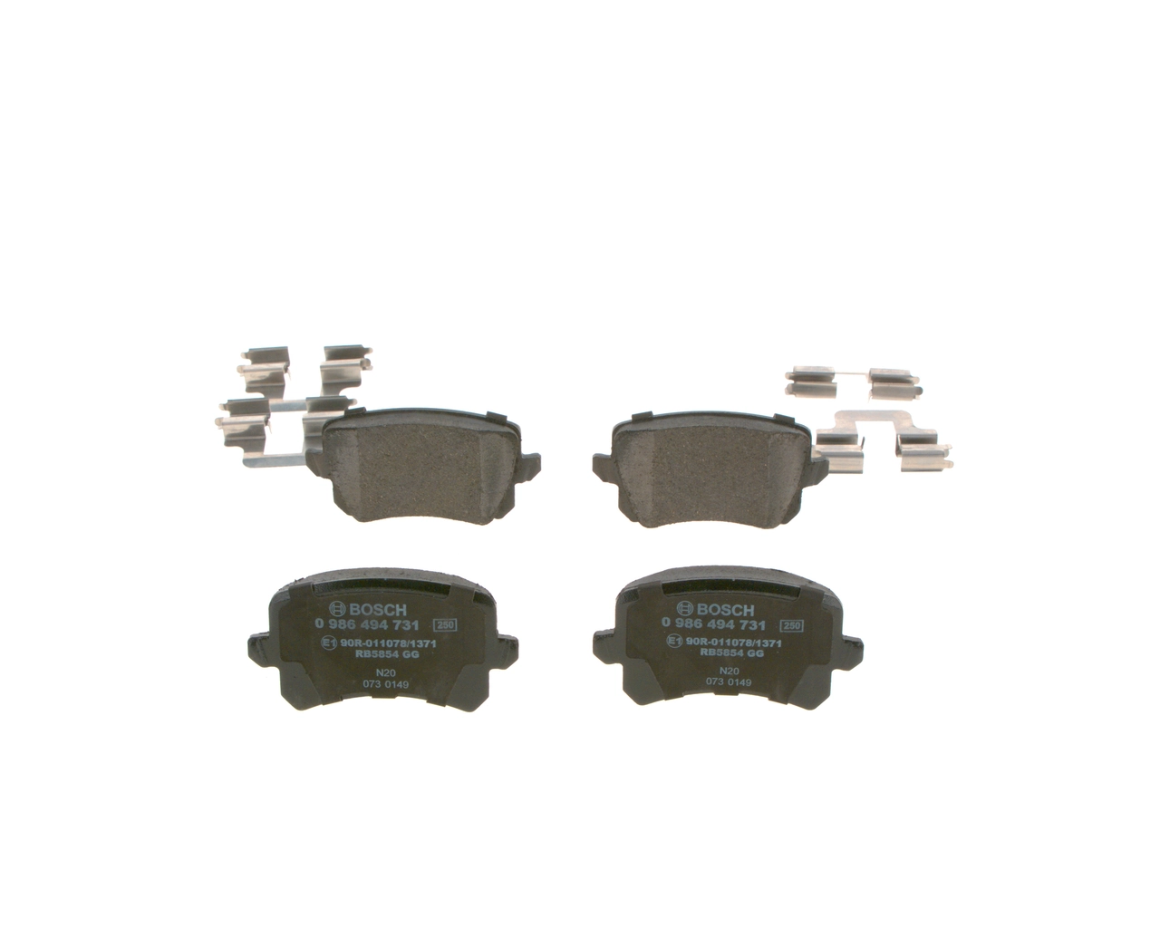 0986494731 Bosch Колодки гальмівні задні, дискові