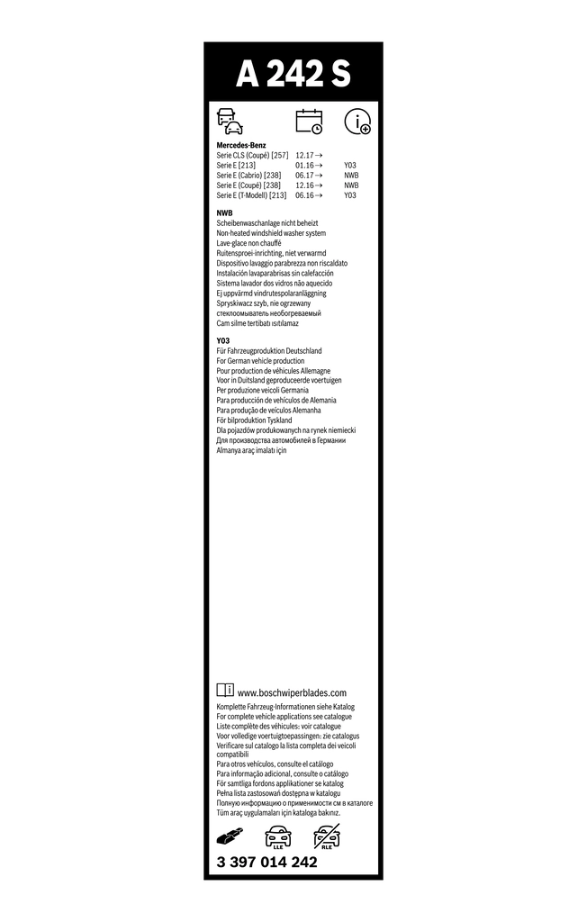 Купити 3397014242 Bosch Безконтактні двірники