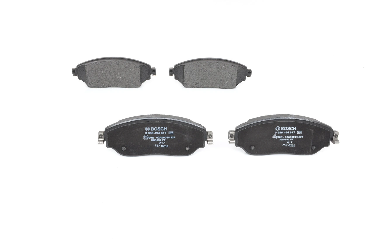 0986494817 Bosch Передні гальмівні колодки