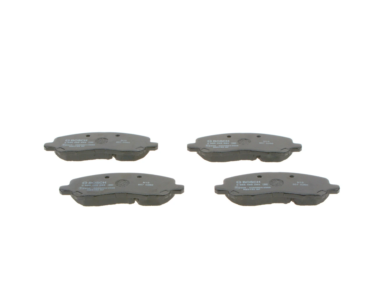0986495253 Bosch Передні гальмівні колодки
