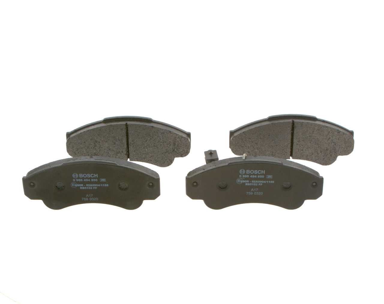 Купити 0986494850 Bosch Колодки гальмівні передні, дискові