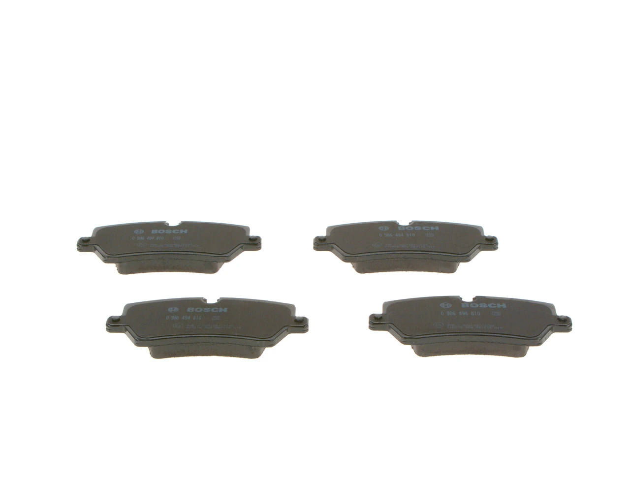 0986494810 Bosch Колодки гальмівні задні, дискові