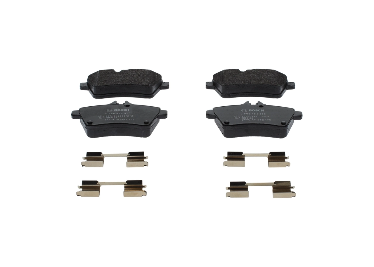 Купити 0986494570 Bosch Колодки гальмівні передні, дискові