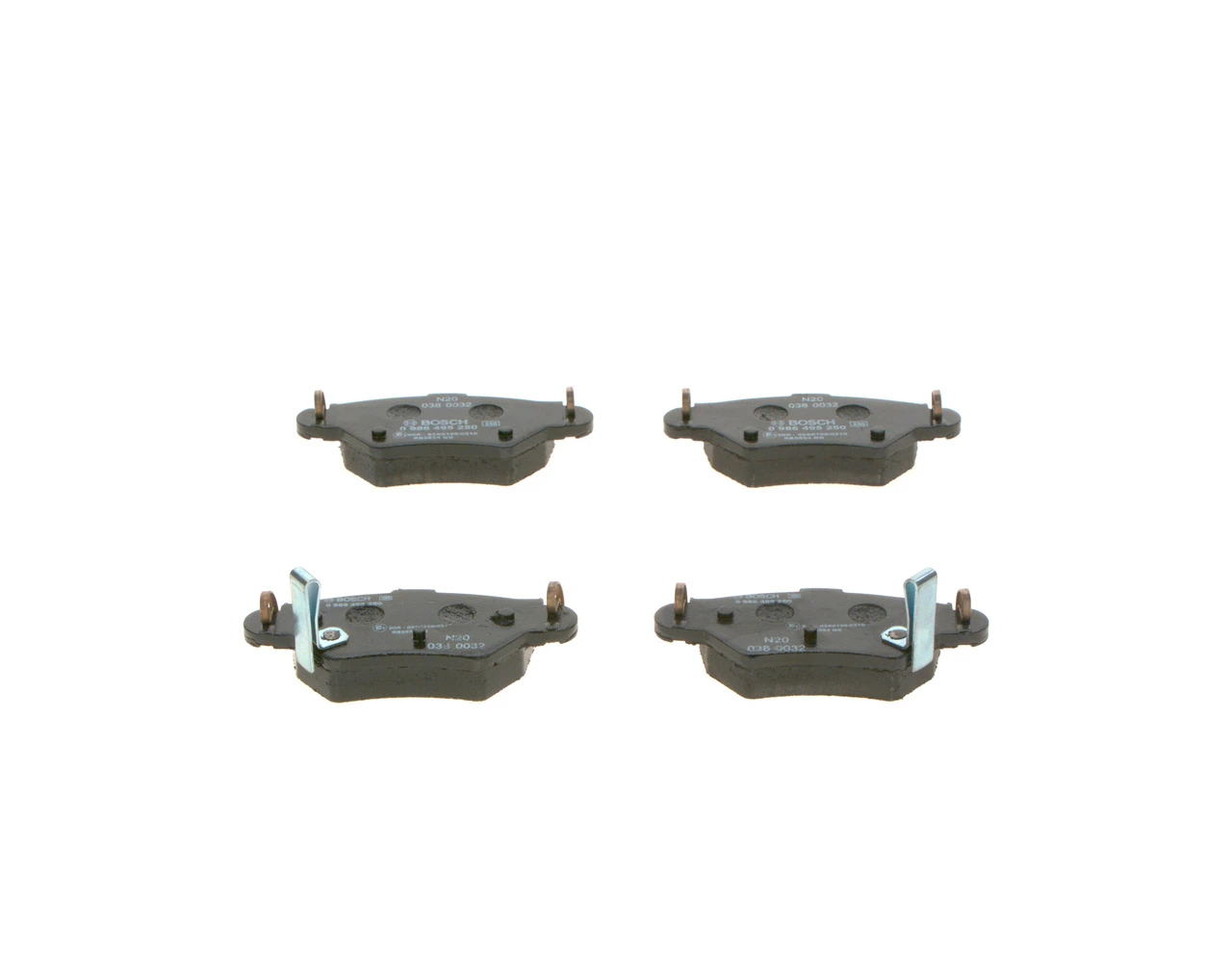 Задні гальмівні колодки 0986495250 Bosch