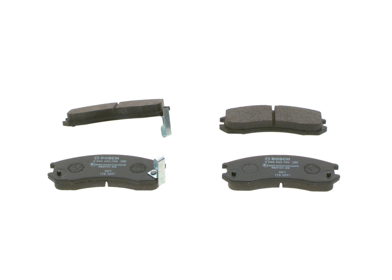 0986493790 Bosch Передні гальмівні колодки