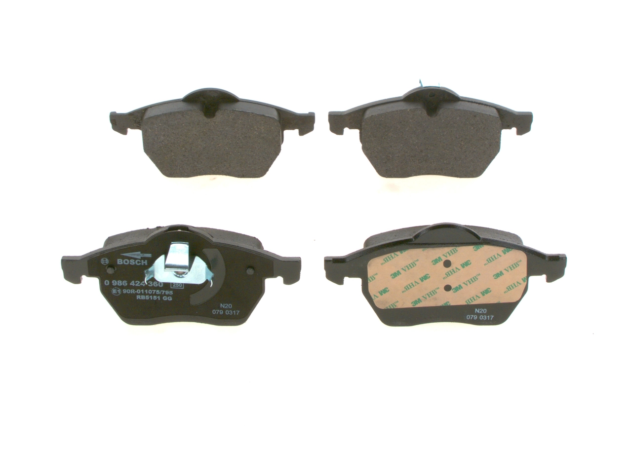 0986424360 Bosch Передні гальмівні колодки