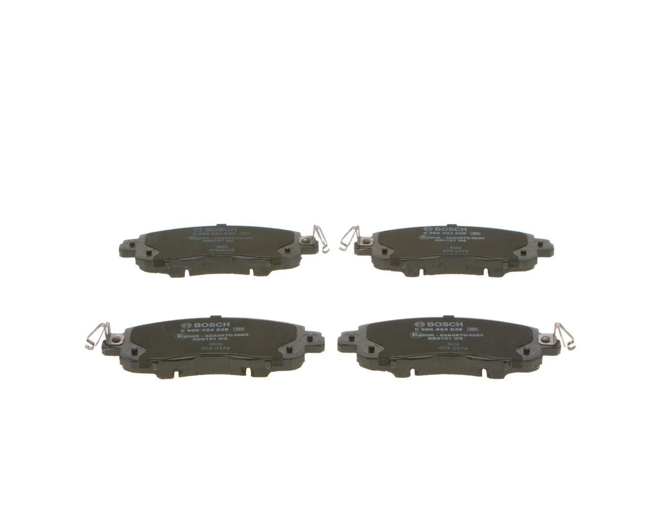 Купити 0986424638 Bosch Колодки гальмівні передні, дискові