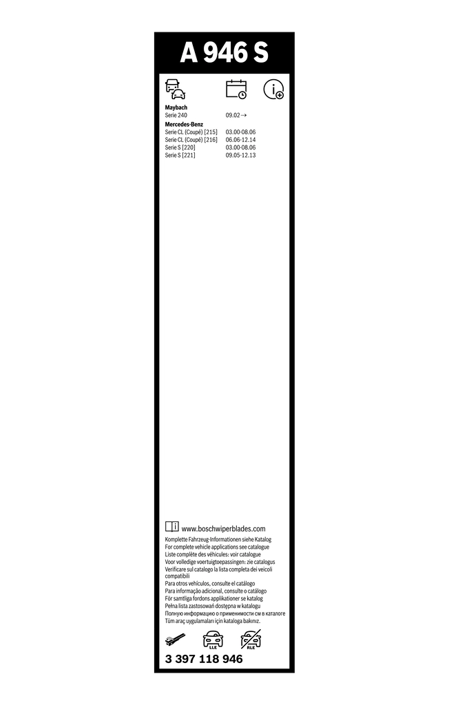 3397118946 Bosch Склоочисники лобового скла