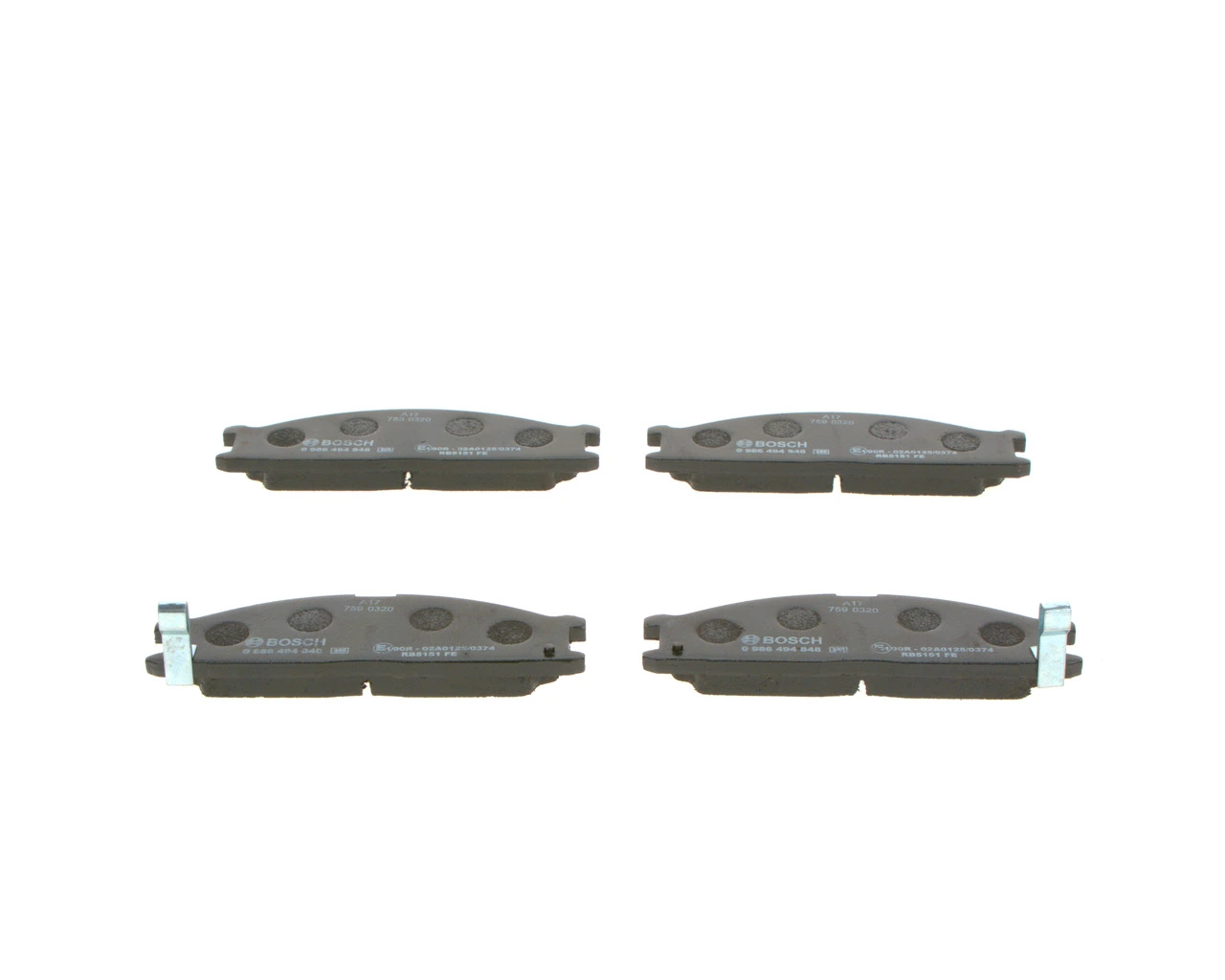 0986494848 Bosch Передні гальмівні колодки