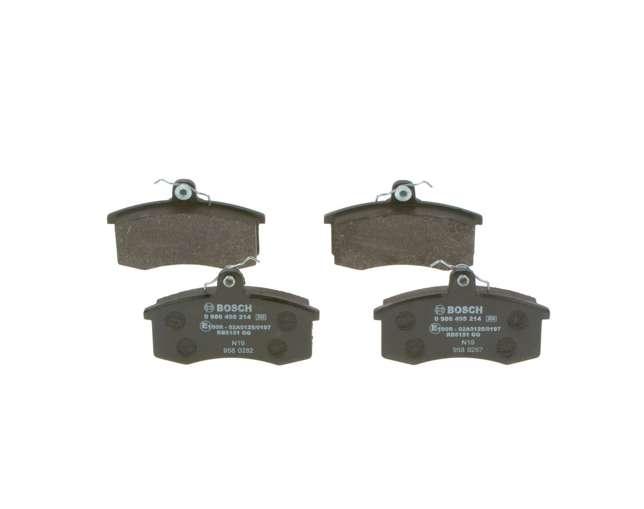 Купити 0986495214 Bosch Колодки гальмівні передні, дискові