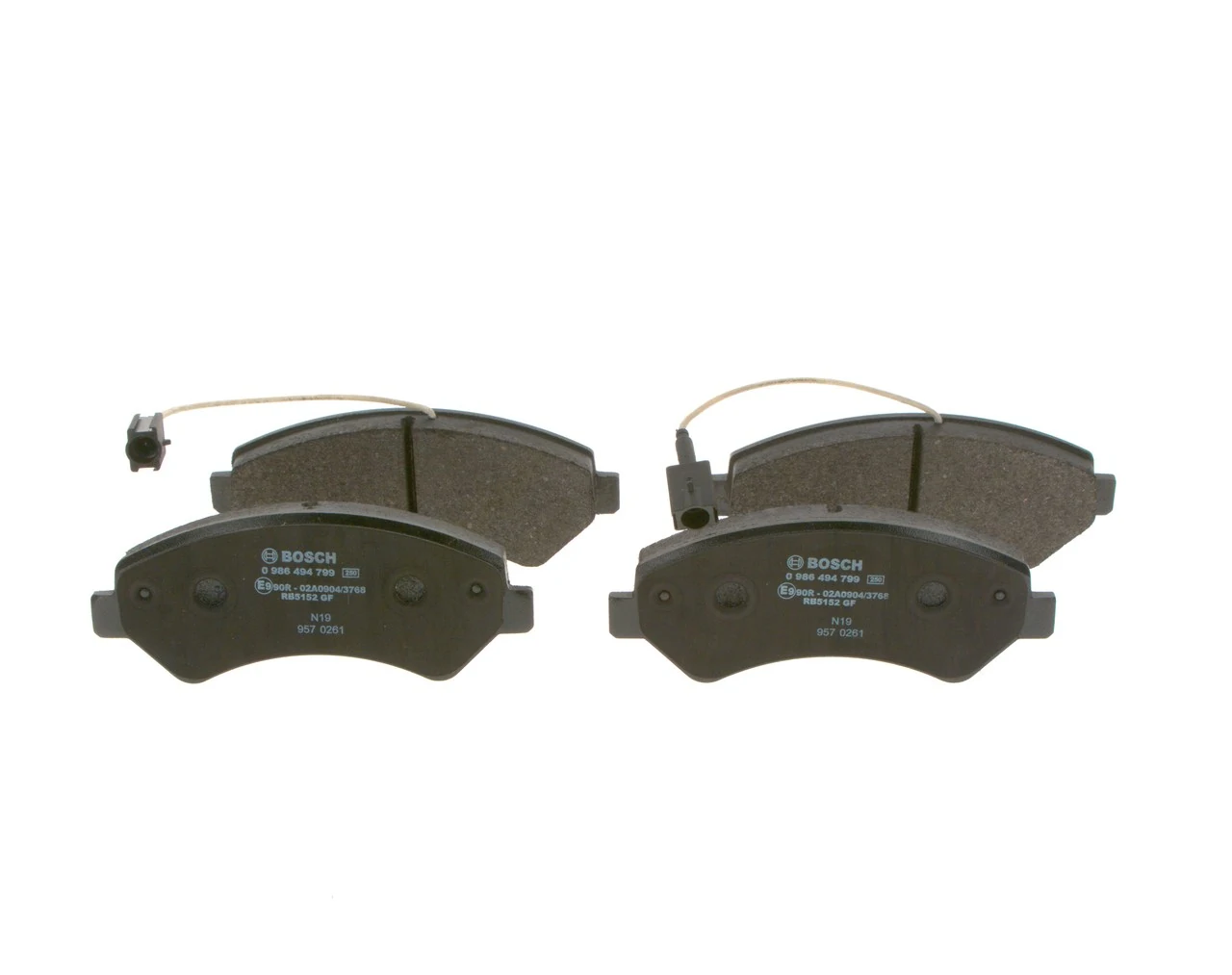 Передні тормозні колодки 0986494799 Bosch