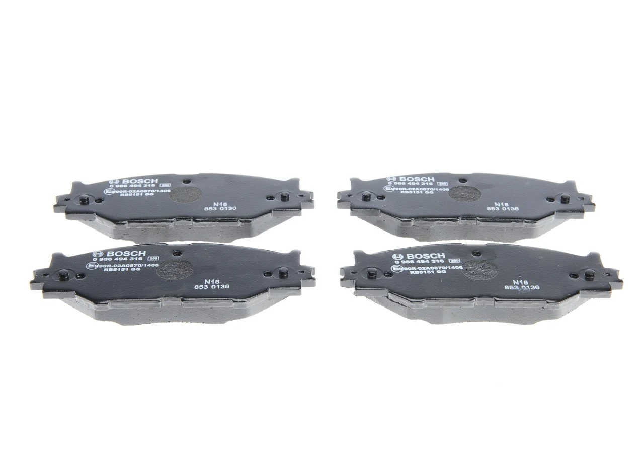 0986494316 Bosch Передні гальмівні колодки