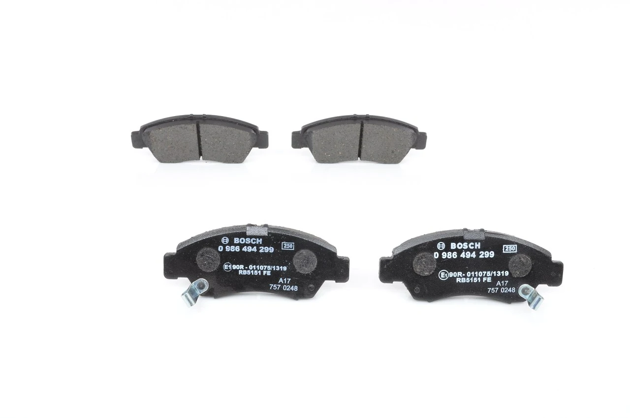 Купити 0986494299 Bosch Колодки гальмівні передні, дискові