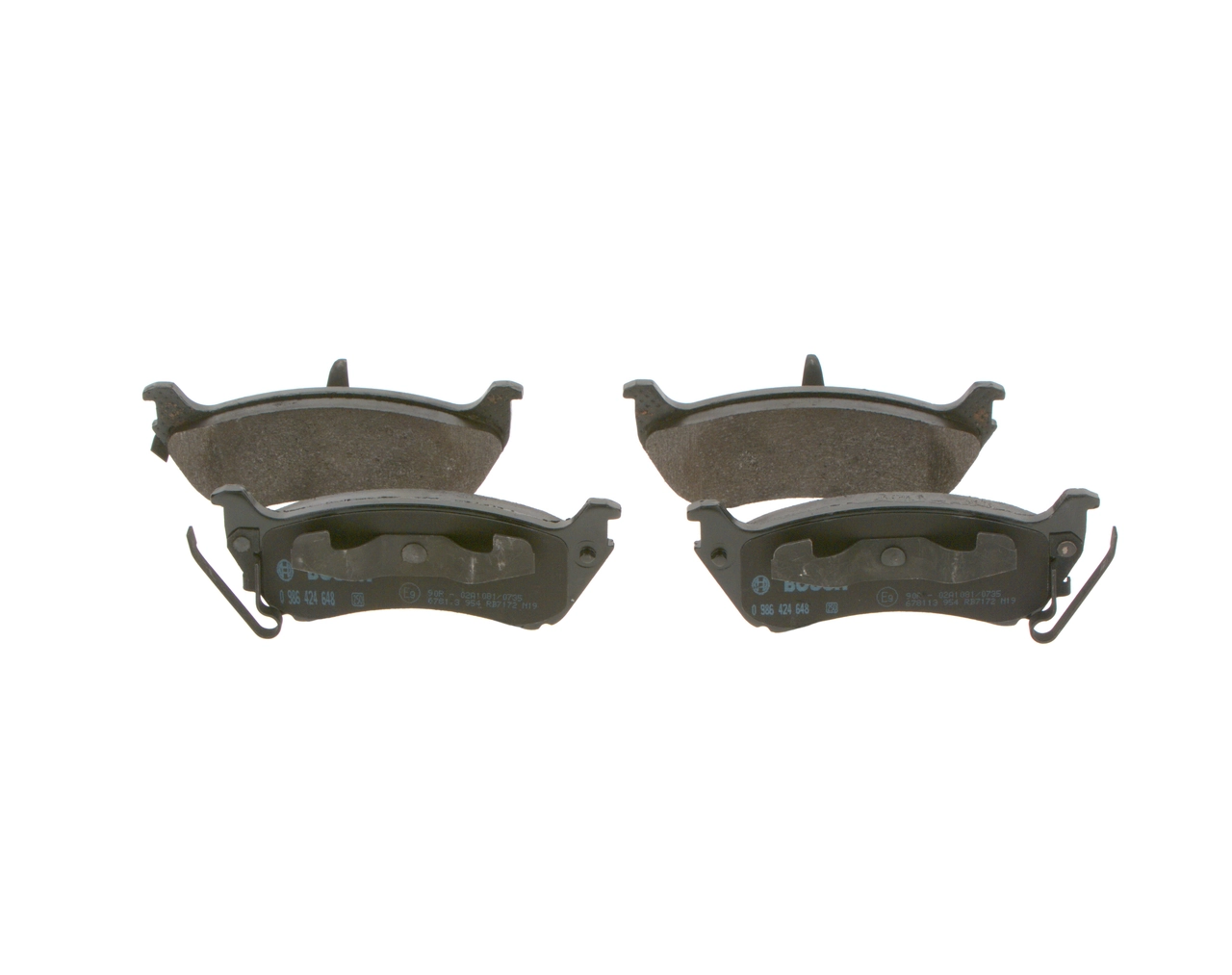 0986424648 Bosch Колодки гальмівні задні, дискові