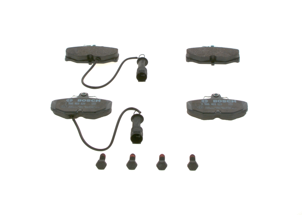 0986469820 Bosch Колодки гальмівні задні, дискові