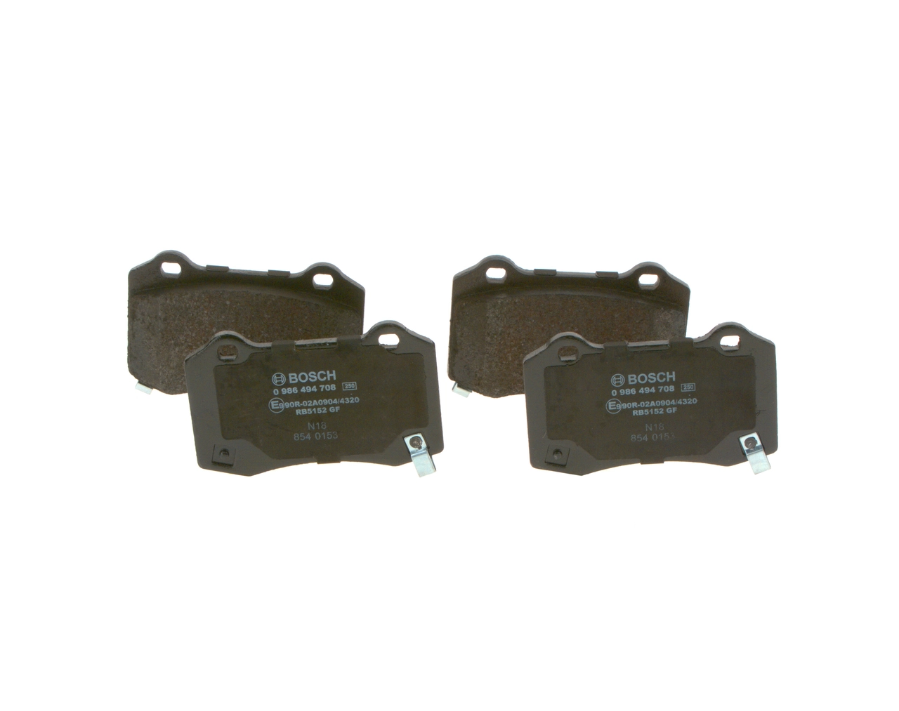 Задні гальмівні колодки Bosch 0986494708 ціна, від 50.24 USD