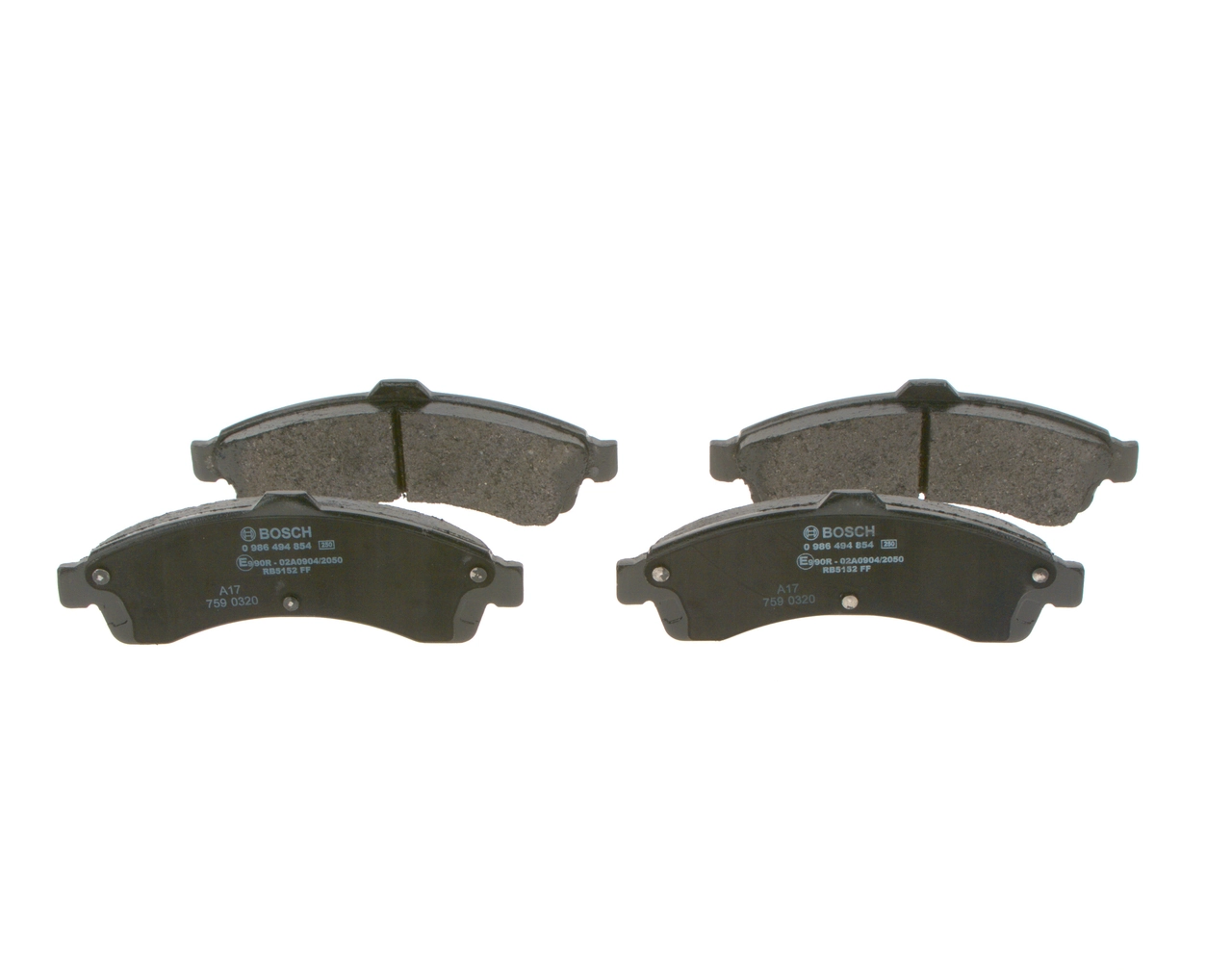 Купити 0986494854 Bosch Колодки гальмівні передні, дискові