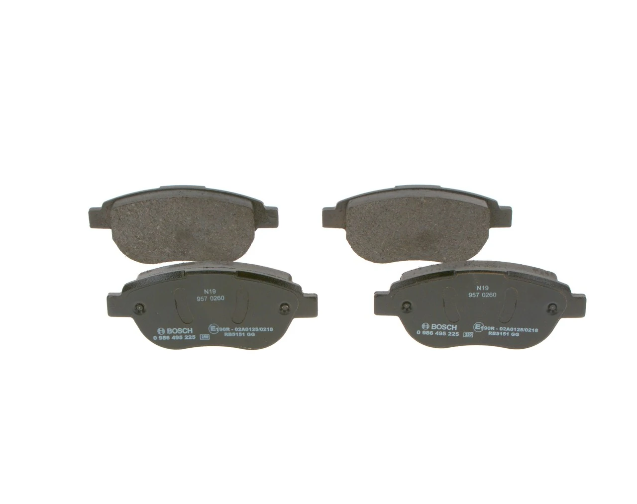 Передні тормозні колодки 0986495225 Bosch
