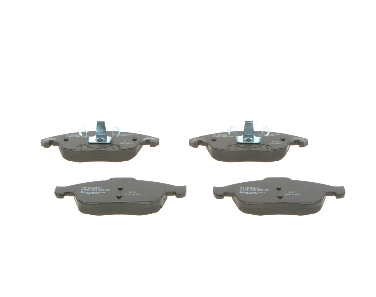 Купити 0986495258 Bosch Колодки гальмівні передні, дискові