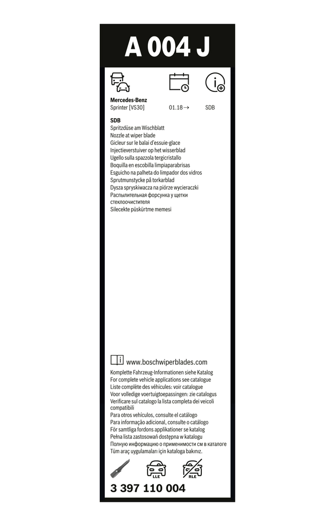 Щітка-двірник лобового скла, водійська 3397110004 Bosch