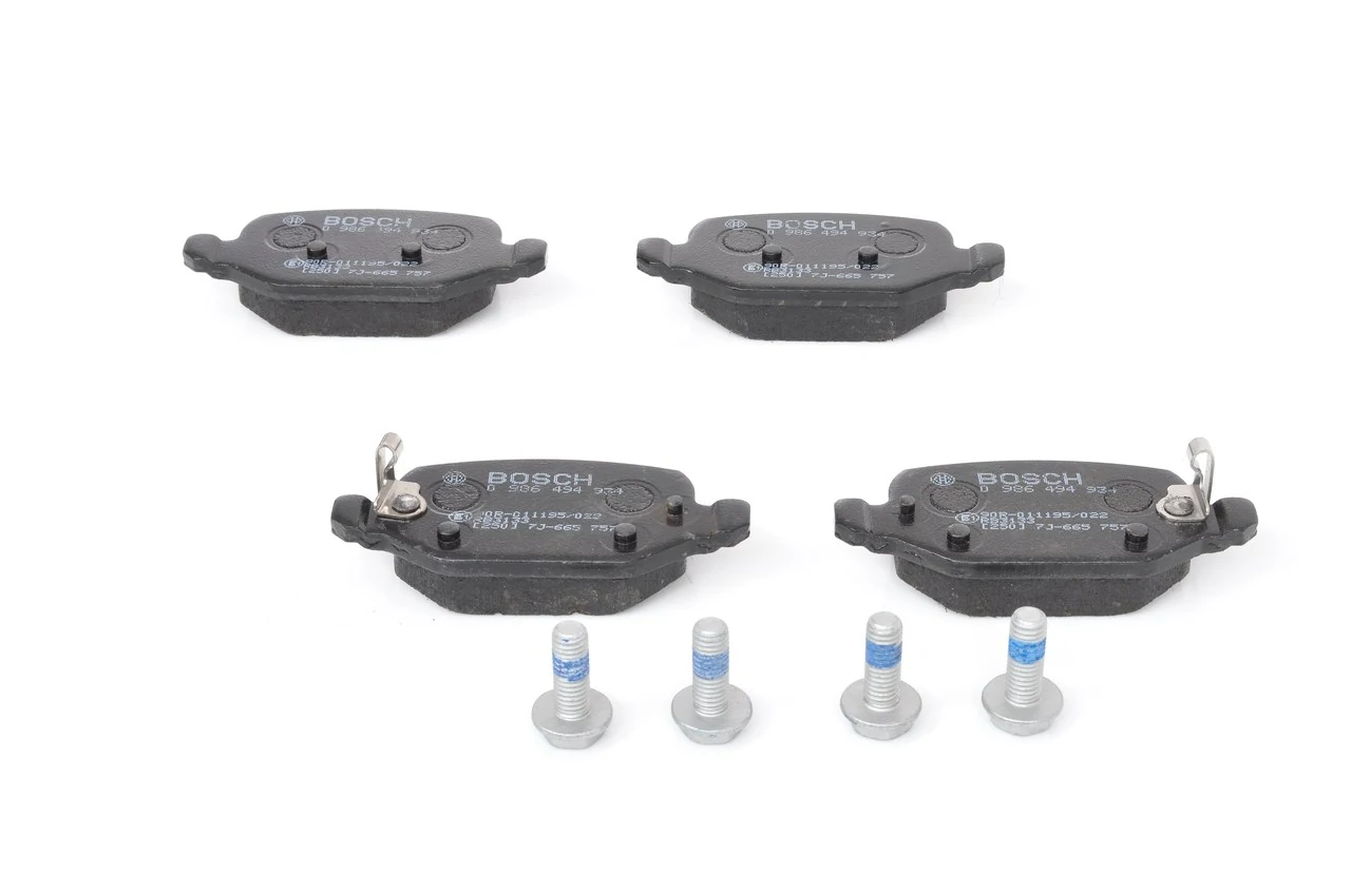 0986494934 Bosch Колодки гальмівні задні, дискові
