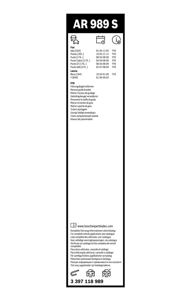 3397118989 Bosch Склоочисники лобового скла