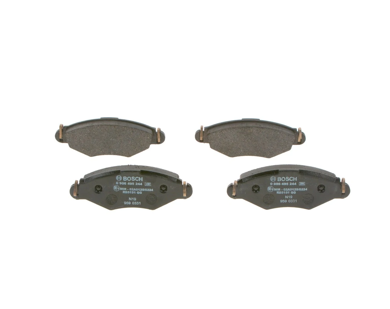 0986495244 Bosch Передні гальмівні колодки