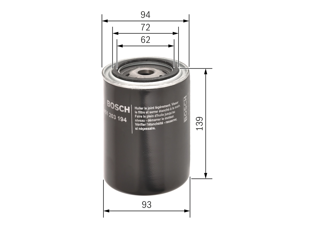 Купити 0451203194 Bosch Фільтр очищення масла відцентровий