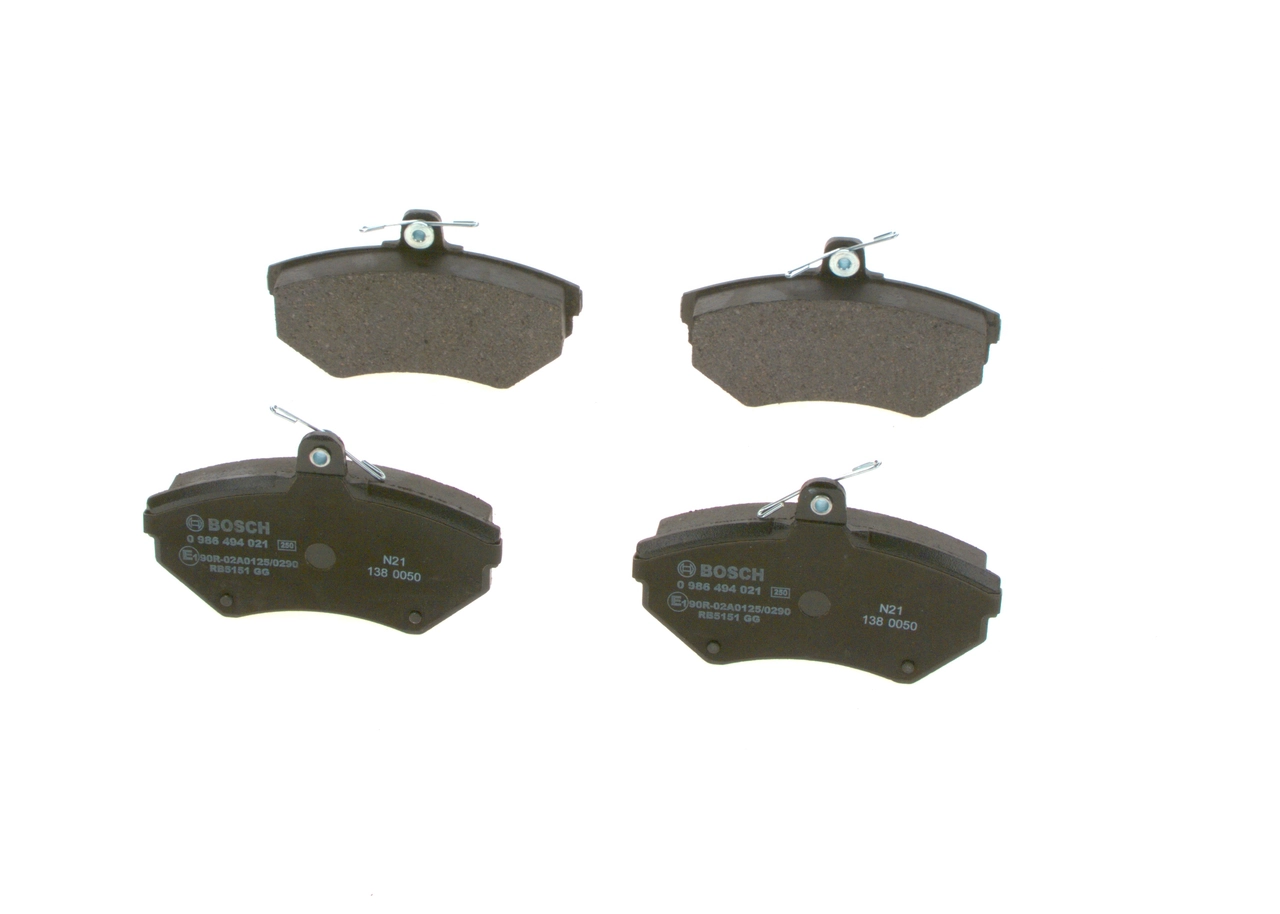 Купити 0986494021 Bosch Колодки гальмівні передні, дискові