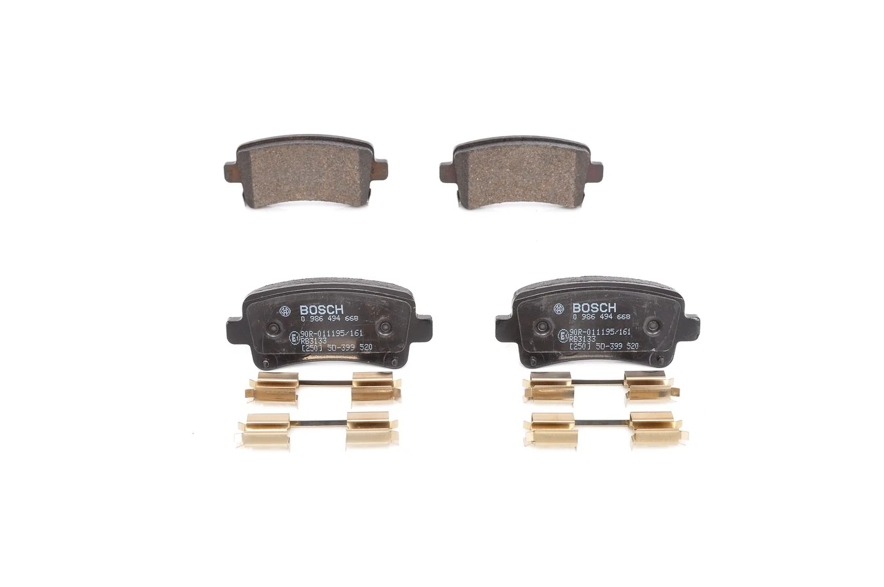 0986494668 Bosch Колодки гальмівні задні, дискові