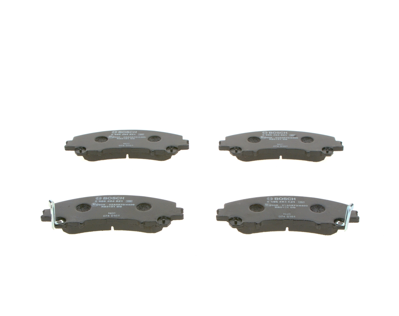 Передні тормозні колодки 0986494821 Bosch