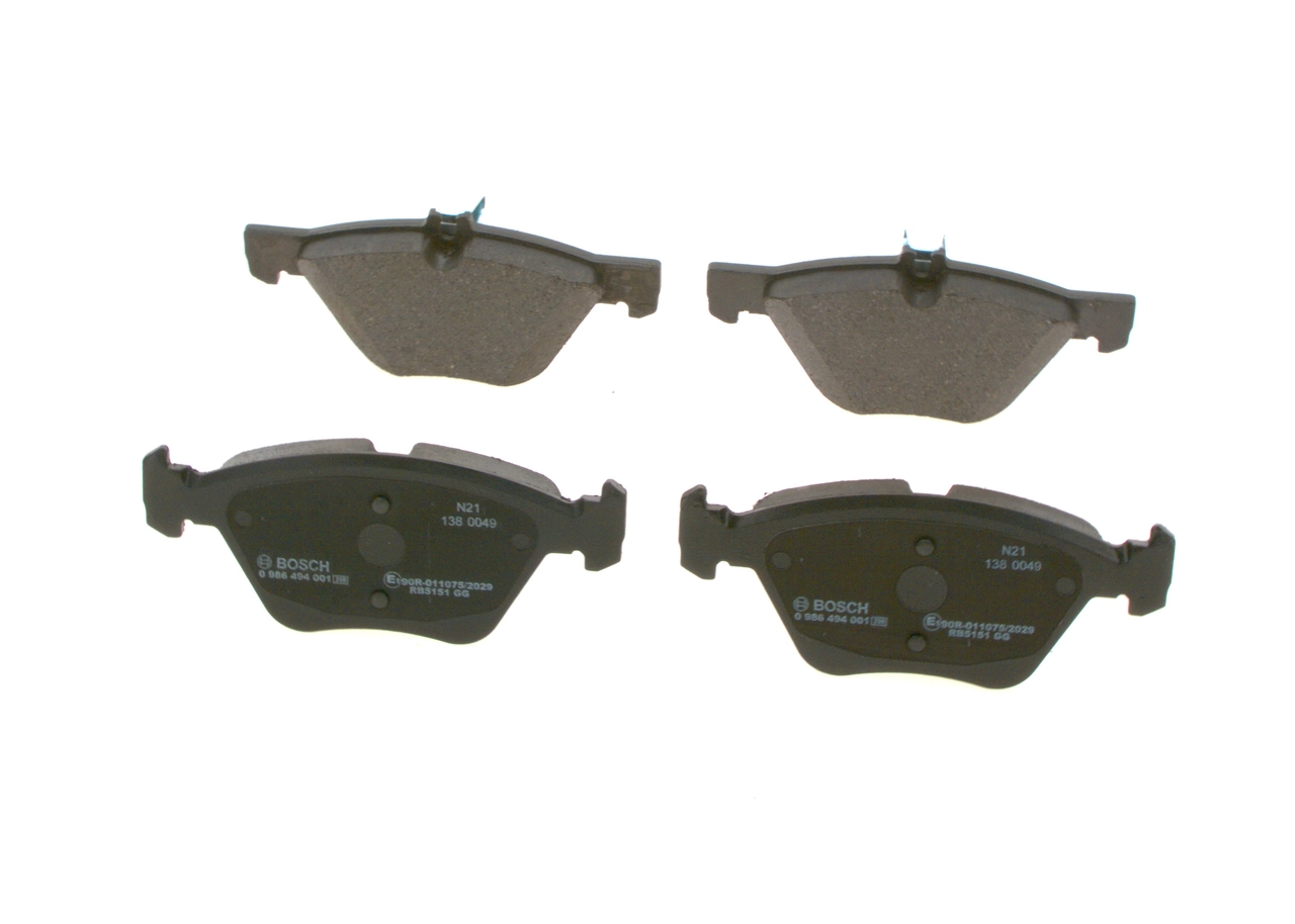 Купити 0986494001 Bosch Колодки гальмівні передні, дискові