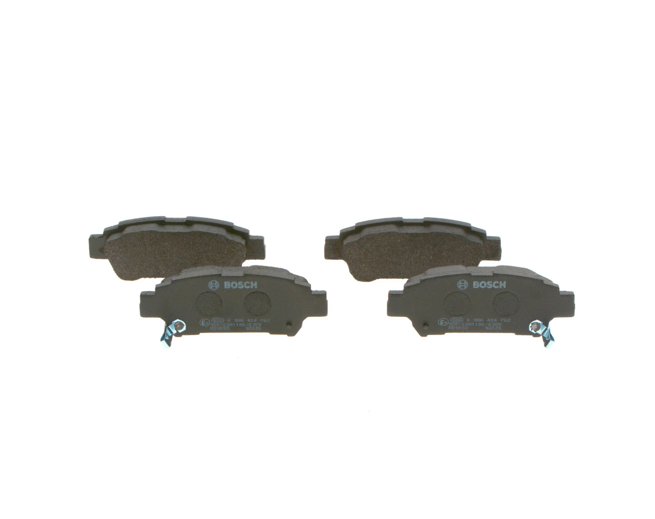0986424762 Bosch Колодки гальмівні задні, дискові