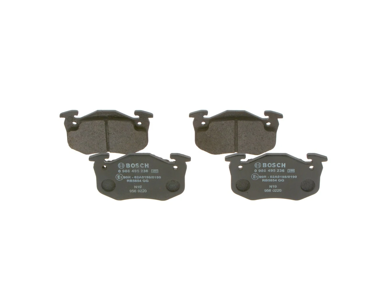 0986495236 Bosch Колодки гальмівні задні, дискові