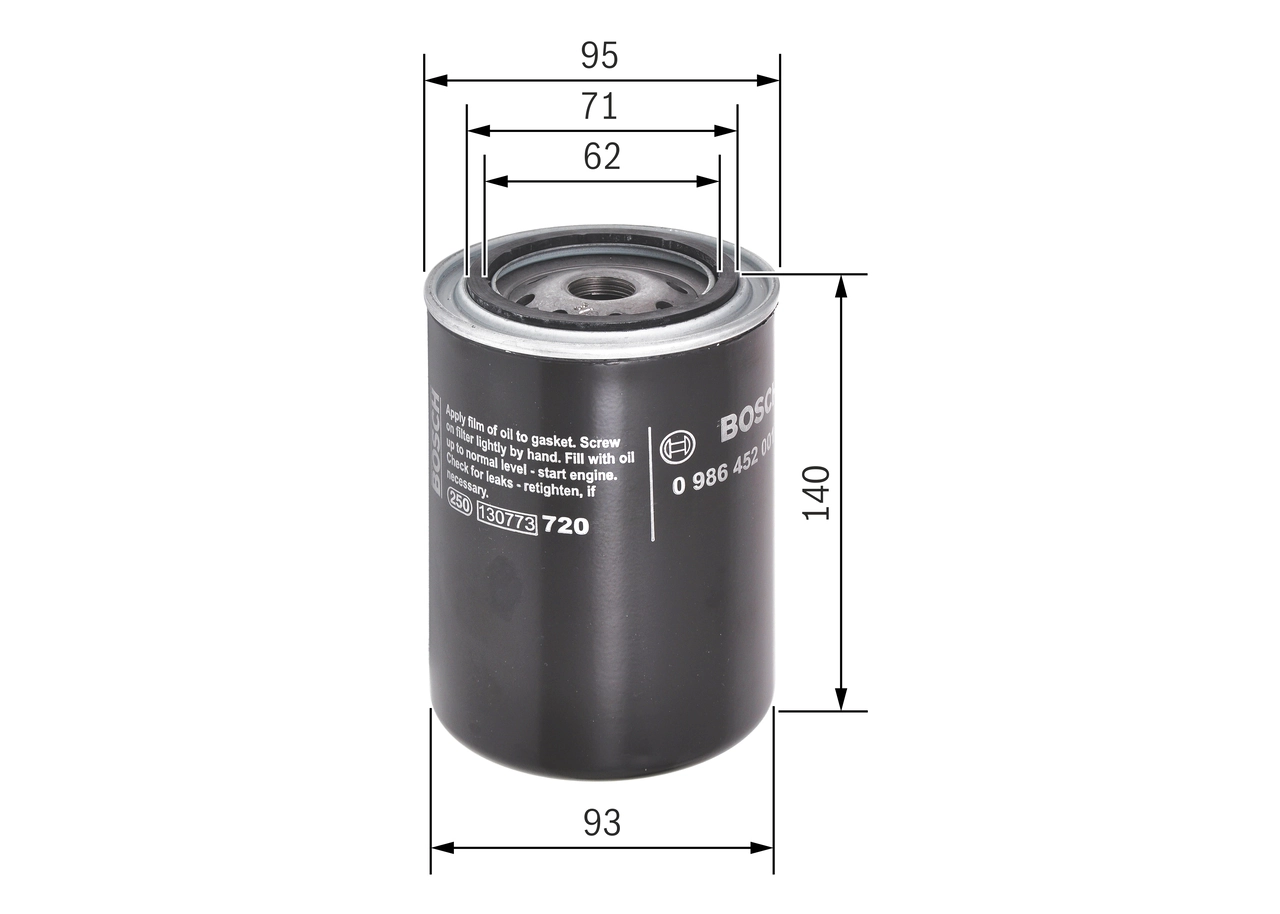 Масляний фільтр 0986452001 Bosch