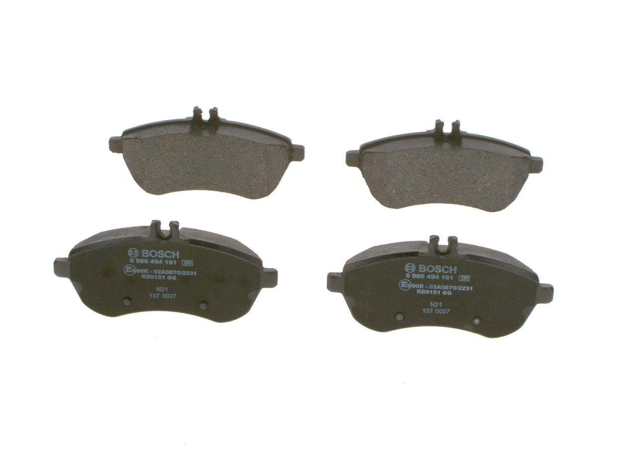 Купити 0986494161 Bosch Колодки гальмівні передні, дискові