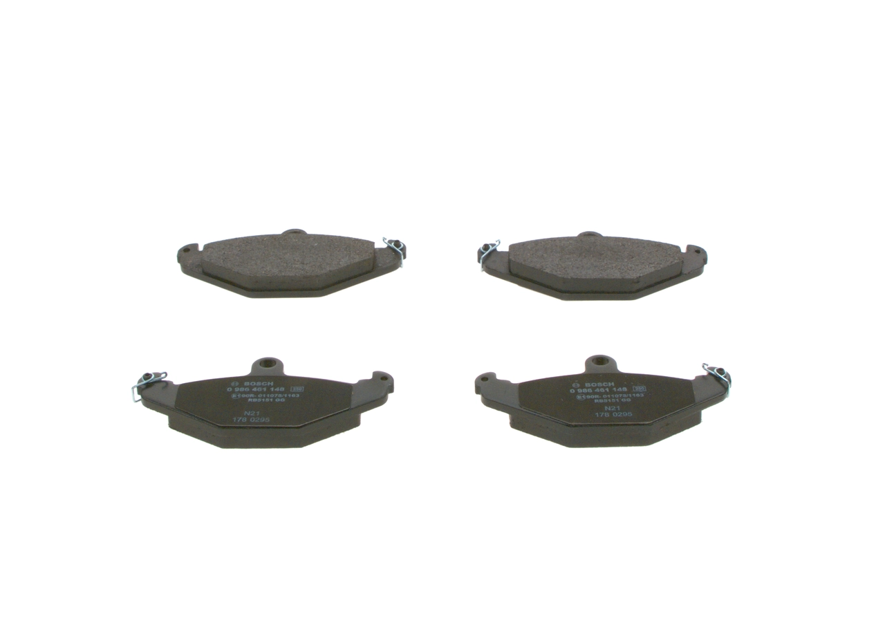 0986461148 Bosch Колодки гальмівні задні, дискові